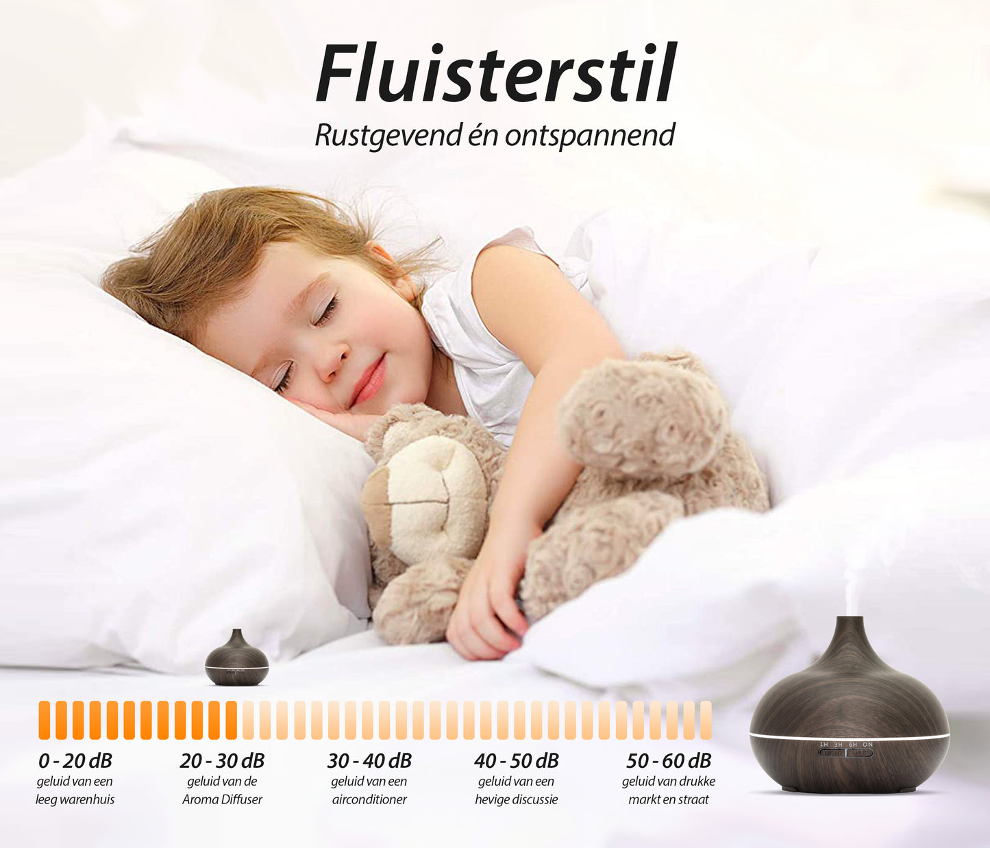 Essential Pro - Dark Wood - Aroma Diffuser + Gratis flesje olie