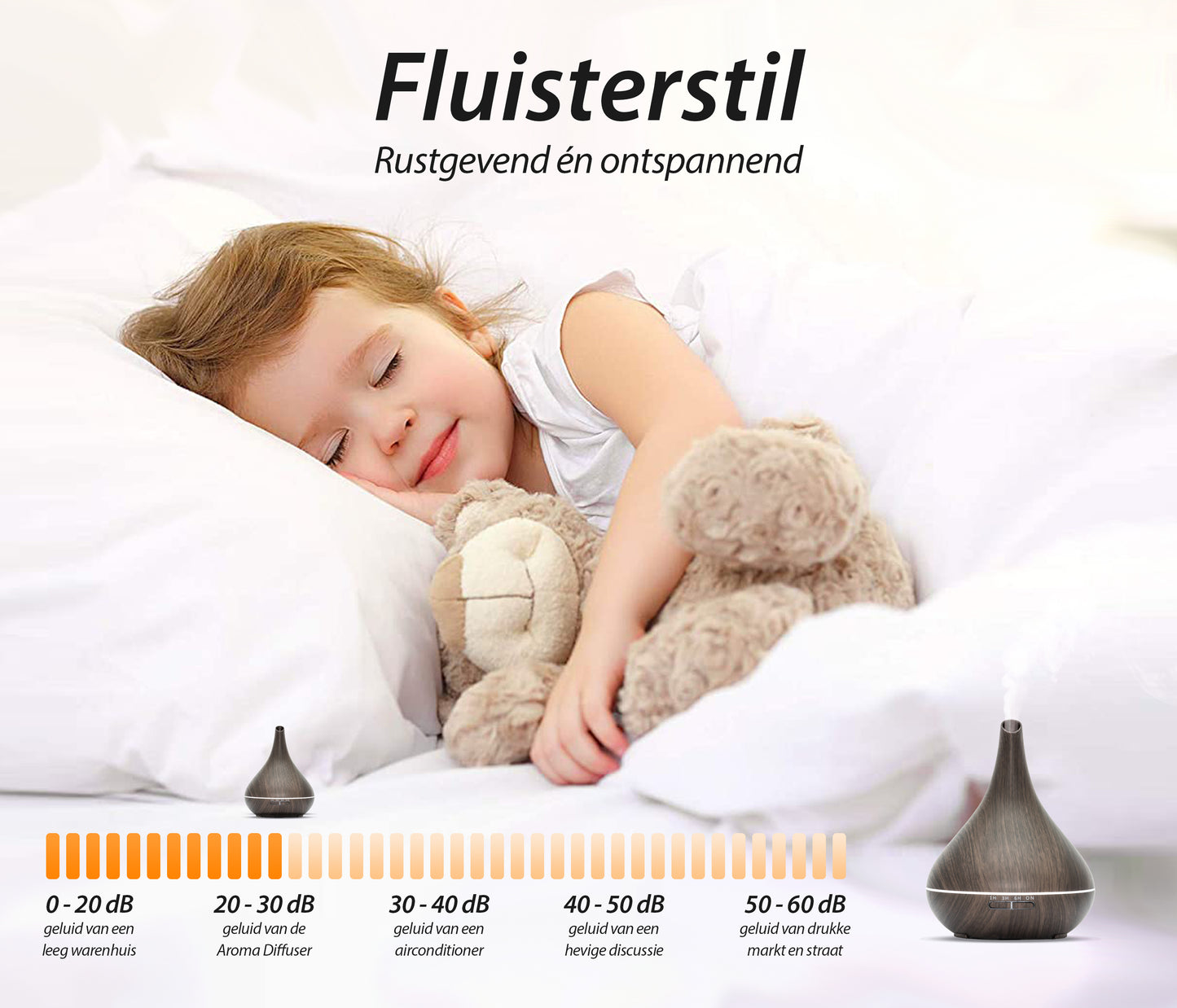 Lotus Pro - Dark Wood - Aroma Diffuser + Gratis flesje olie