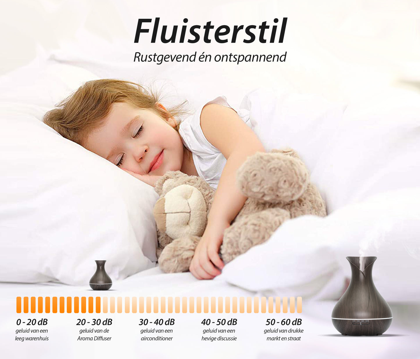 Vitality Pro - Dark Wood - Aroma Diffuser + Gratis flesje olie