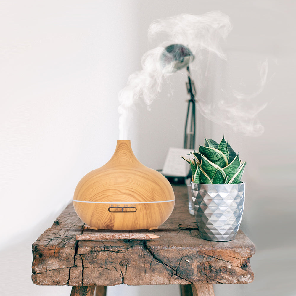 Essential Pro - Light Wood - Aroma Diffuser + Gratis fles olie