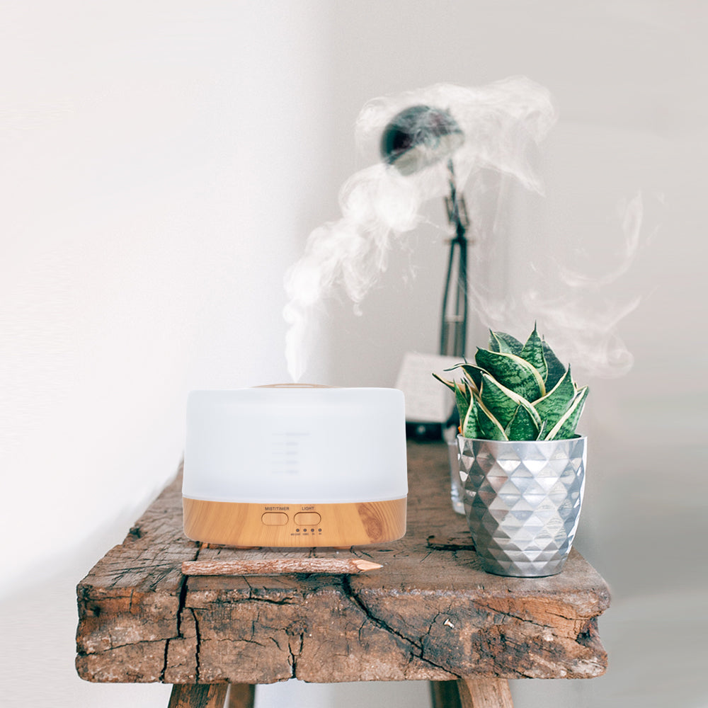 Happiness Pro - Light Wood - Aroma Diffuser - Gratis flesje olie