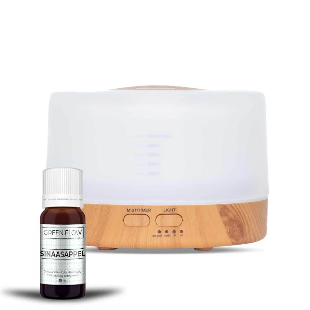 Happiness Pro - Light Wood - Aroma Diffuser - Gratis flesje olie