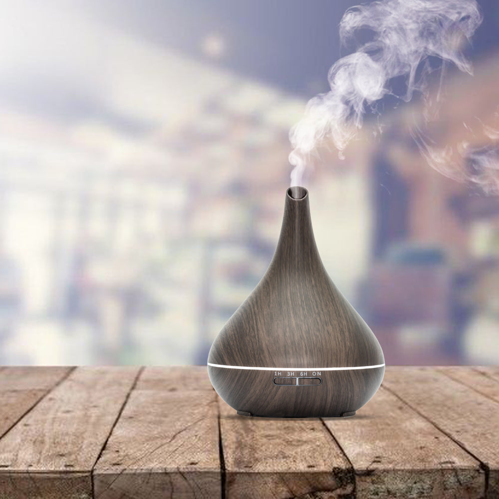 Lotus Pro - Dark Wood - Aroma Diffuser + Gratis flesje olie