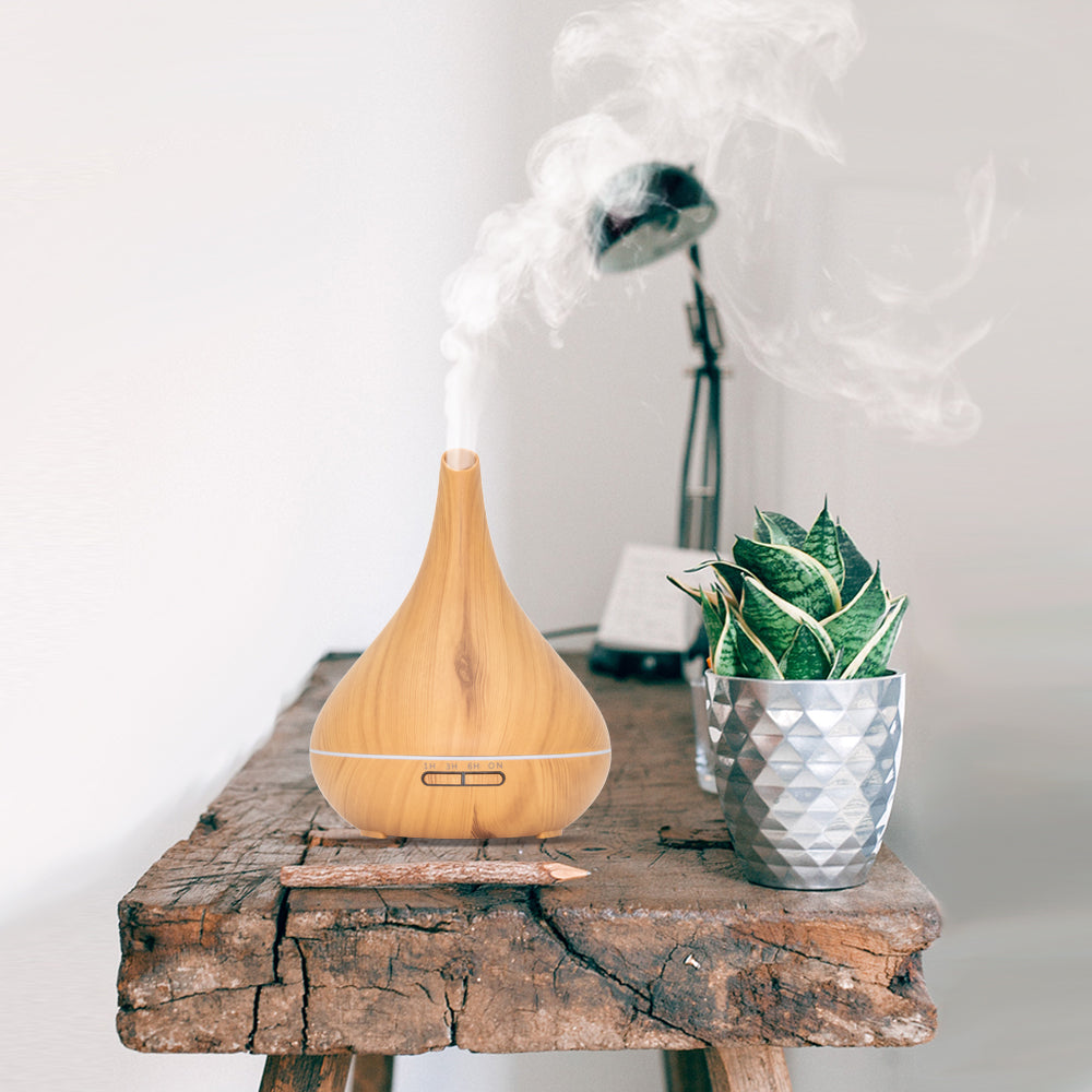 Lotus Pro - Light Wood - Aroma Diffuser + Gratis flesje olie