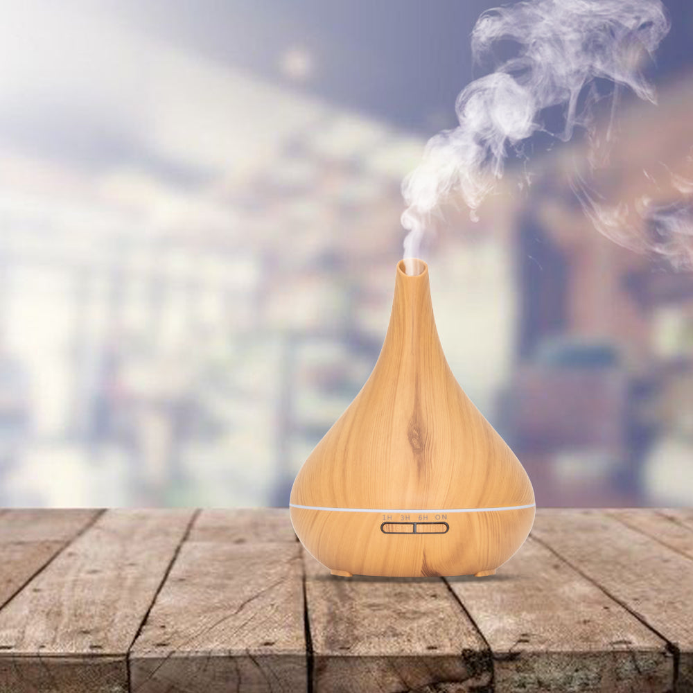 Lotus Pro - Light Wood - Aroma Diffuser + Gratis flesje olie