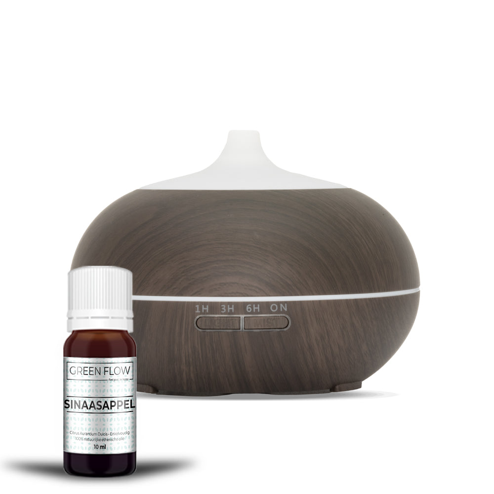 Sun Shine Pro - SDark Wood - Aroma Diffuser + Gratis flesje olie