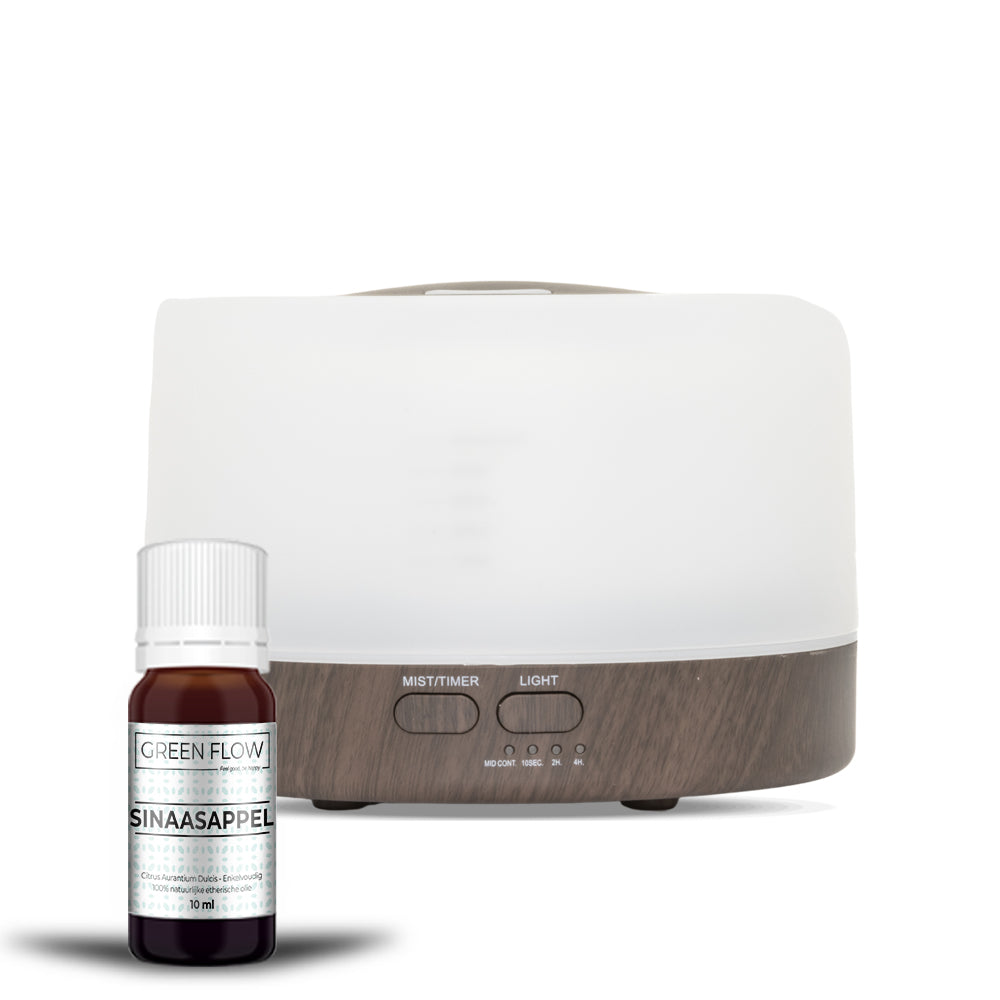 Happiness Pro - Dark Wood - Aroma Diffuser + Gratis flesje olie
