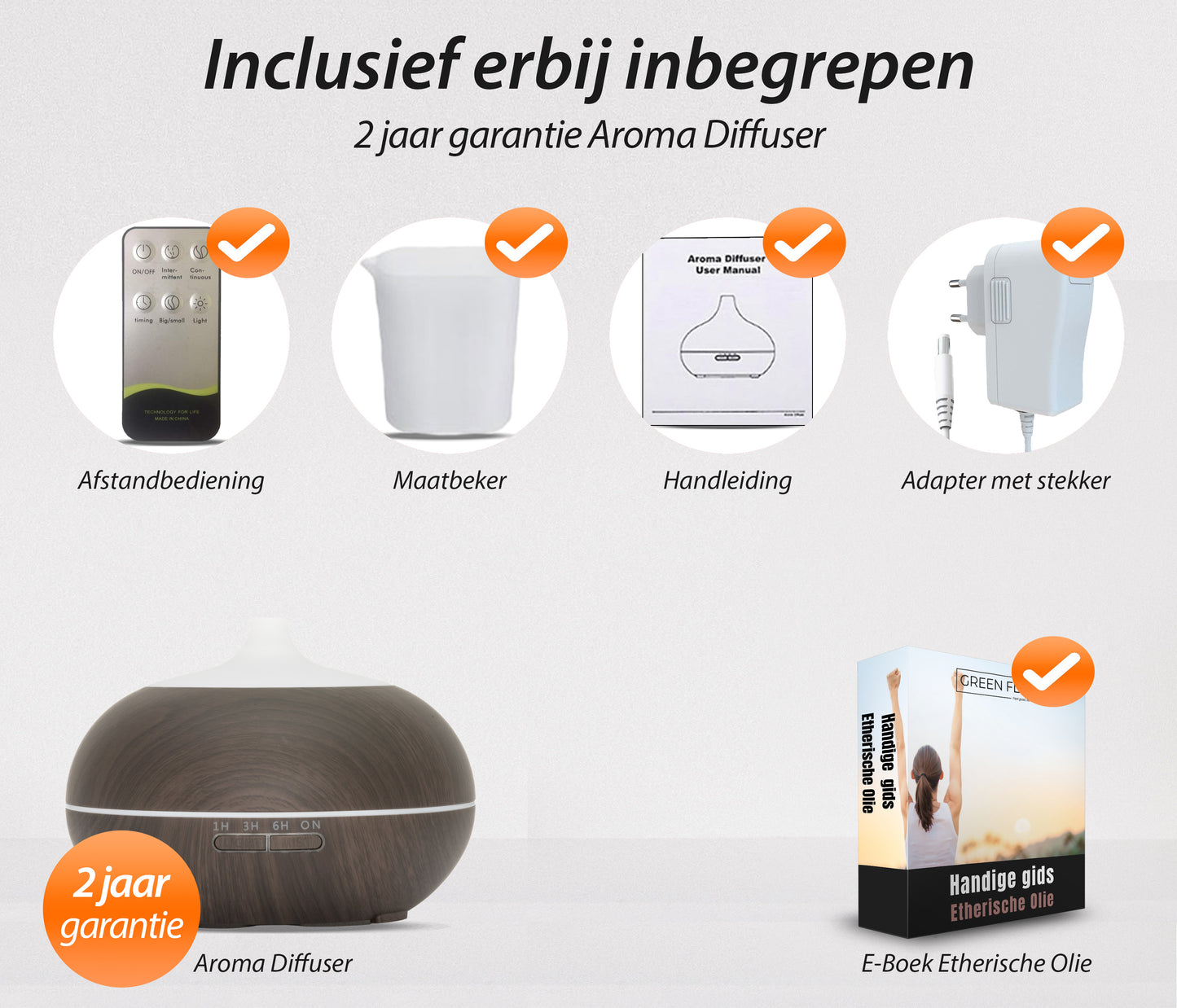 Sun Shine Pro - SDark Wood - Aroma Diffuser + Gratis flesje olie