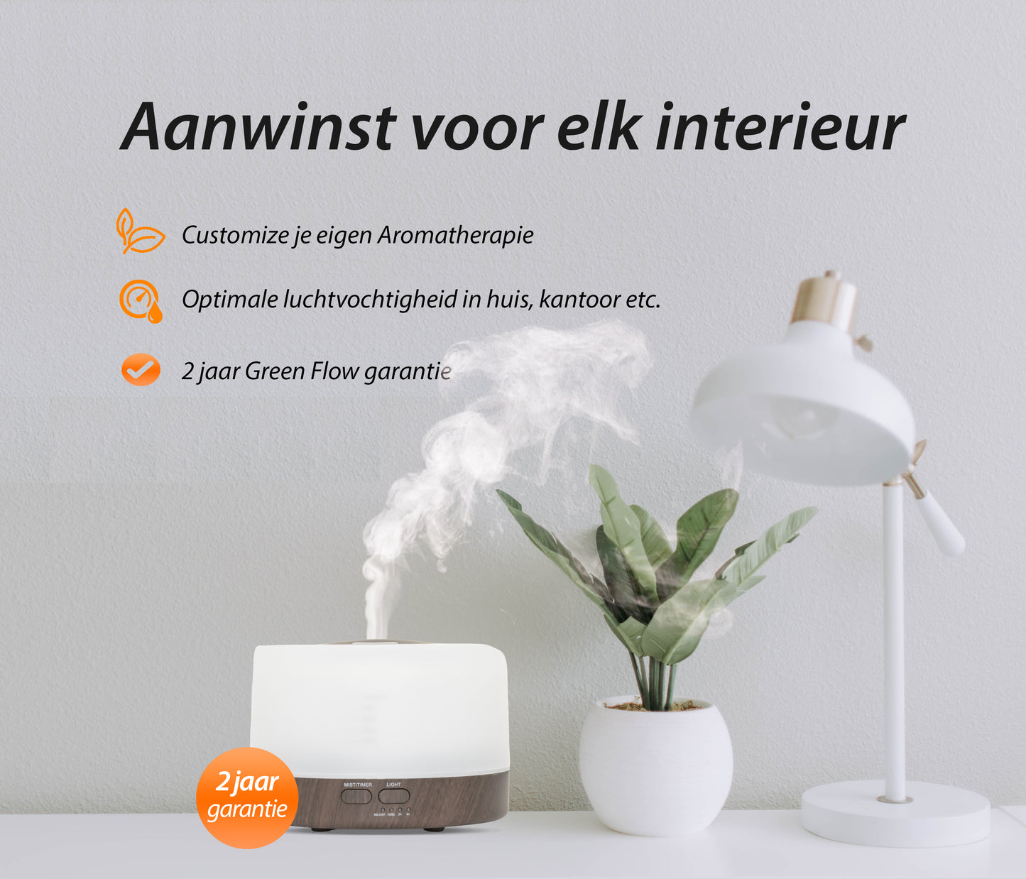 Happiness Pro - Dark Wood - Aroma Diffuser + Gratis flesje olie