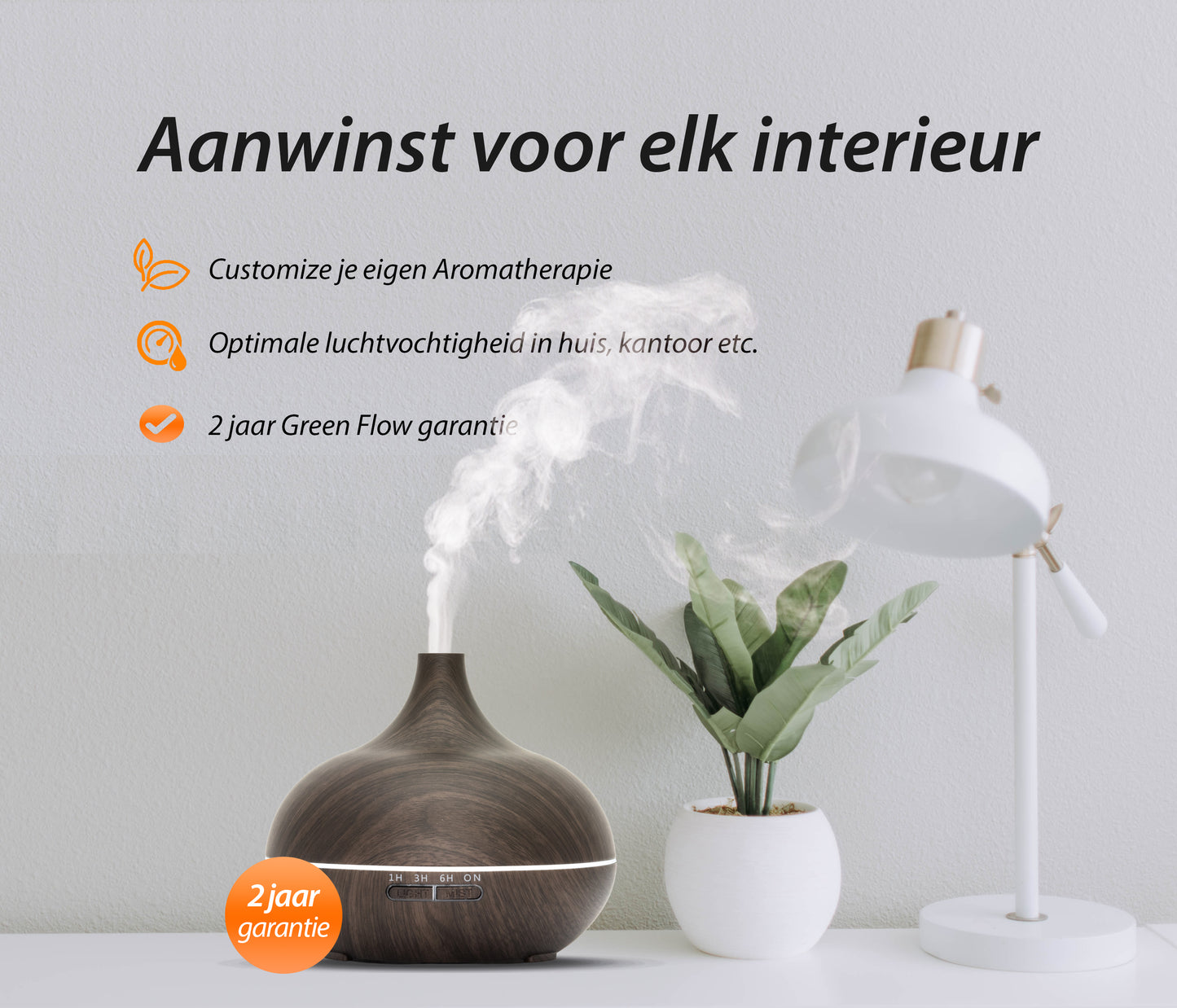 Essential Pro - Dark Wood - Aroma Diffuser + Gratis flesje olie