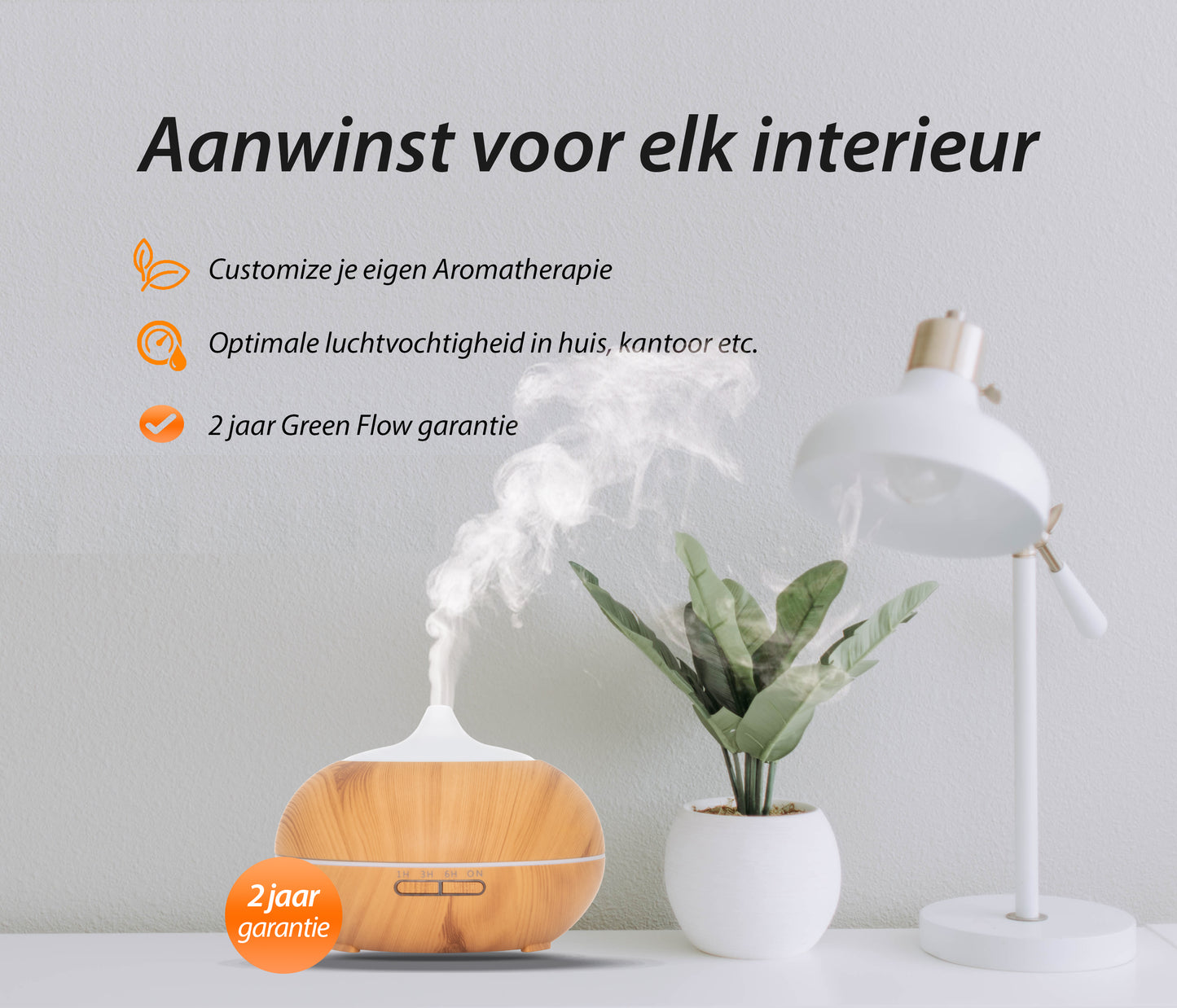 Sun Shine Pro - Light Wood - Aroma Diffuser + Gratis flesje olie