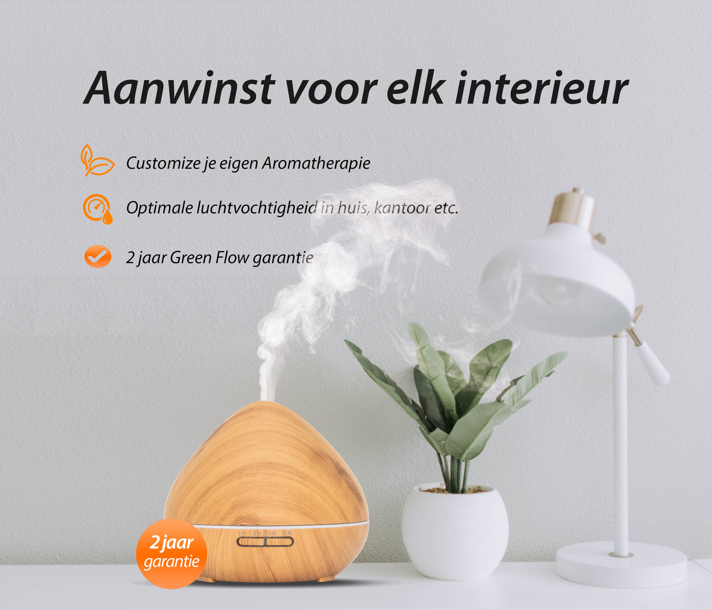 Zen Pro - Light Wood - Aroma Diffuser + Gratis flesje olie