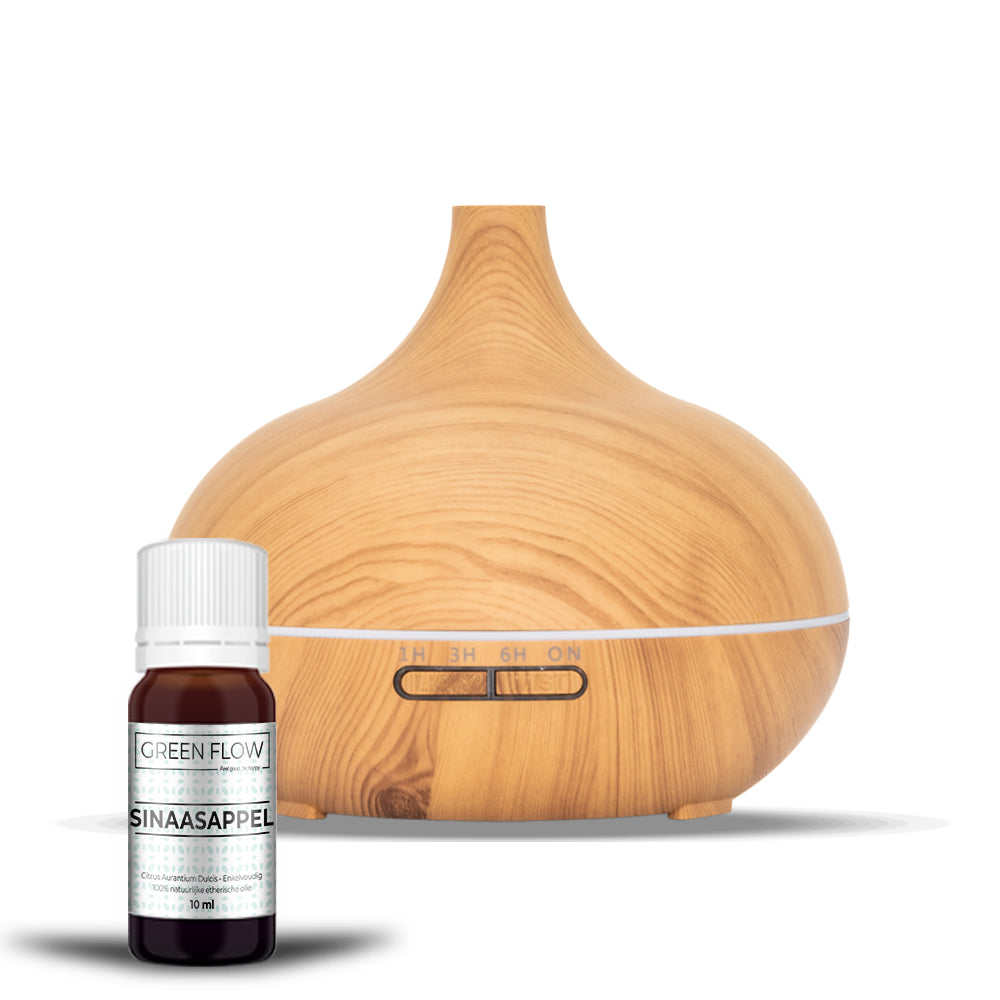 Essential Pro - Light Wood - Aroma Diffuser + Gratis fles olie