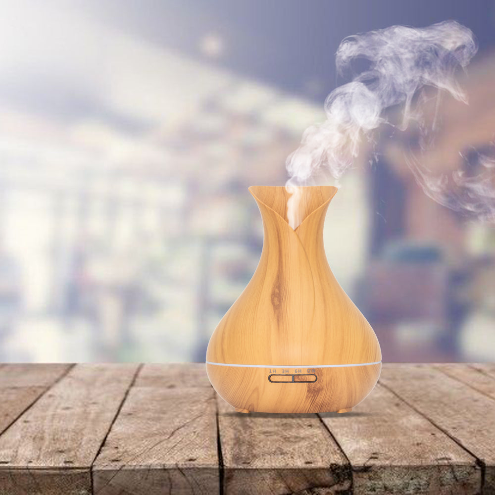 Vitality Pro - Light Wood - Aroma Diffuser + Gratis flesje olie
